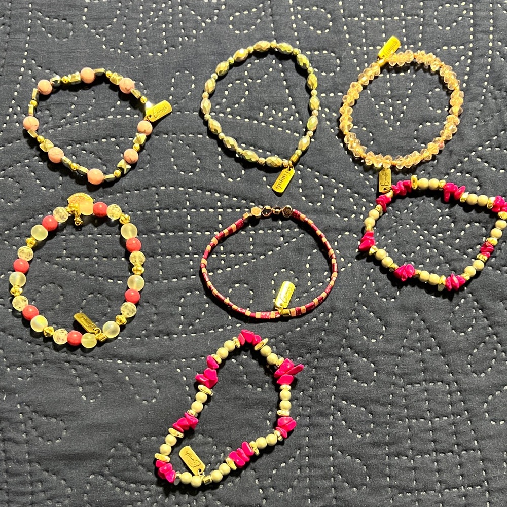 Erimish Pink and Gold Beaded Bracelet